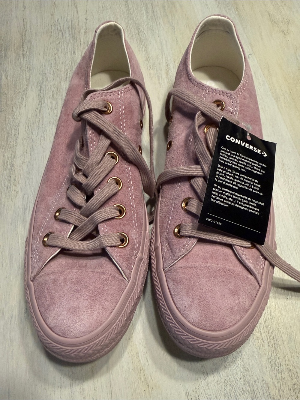Converse Women's Dusty Pink Suede Low Top Sneakers